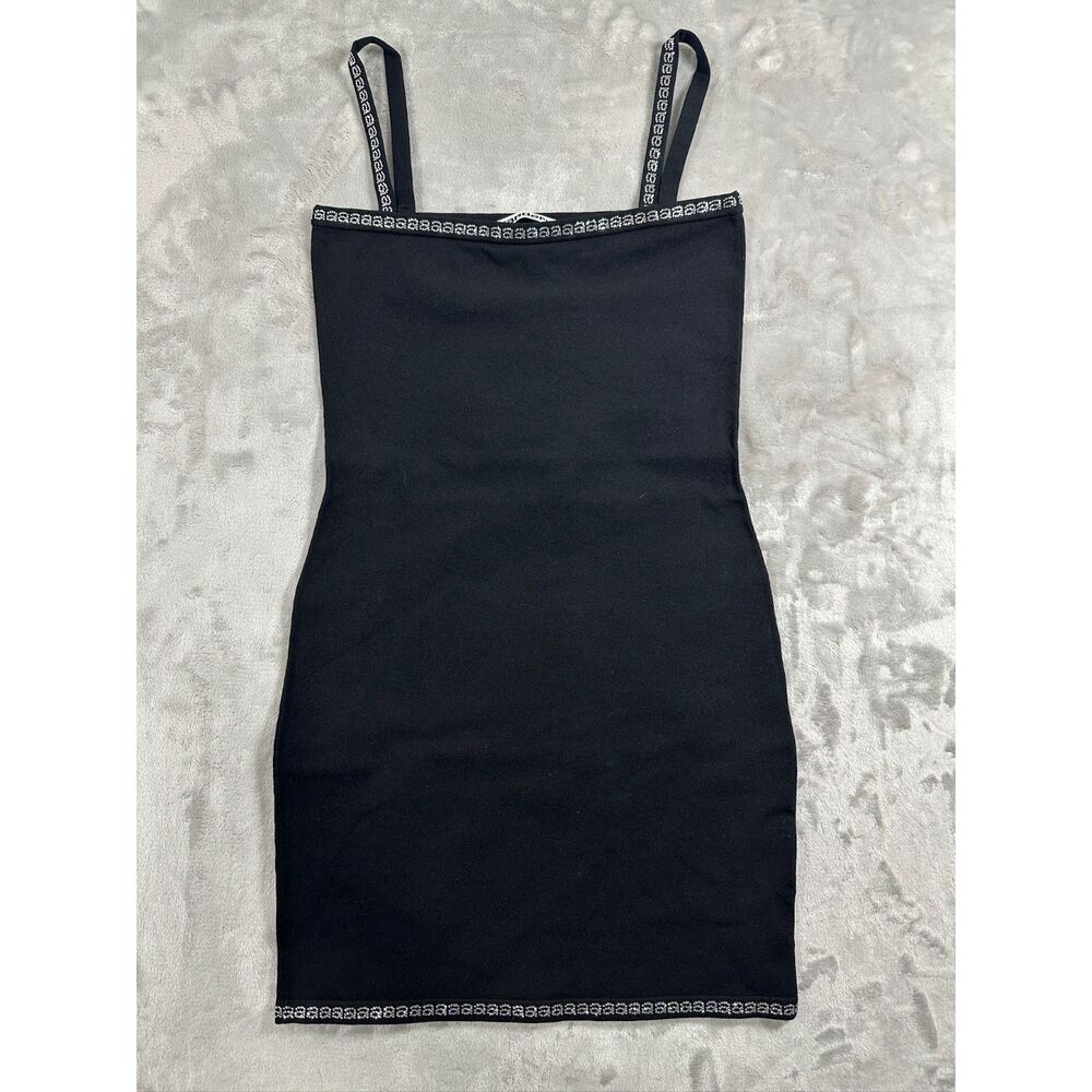 Alexander Wang Black‎ Mini Dress with Contrast Crystals & Trims (S)